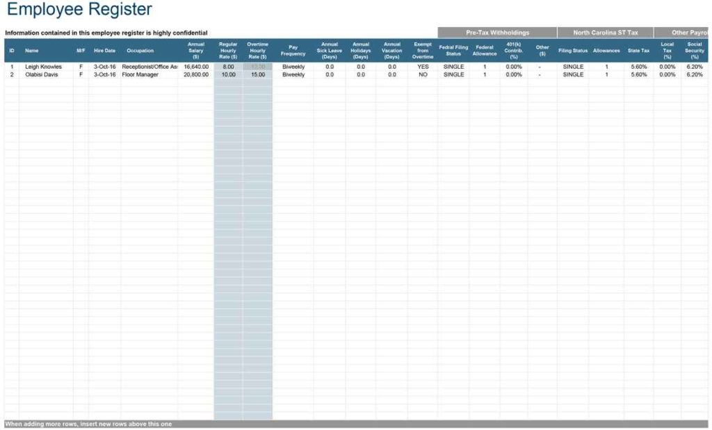 Payroll Calculator Excel Spreadsheet
