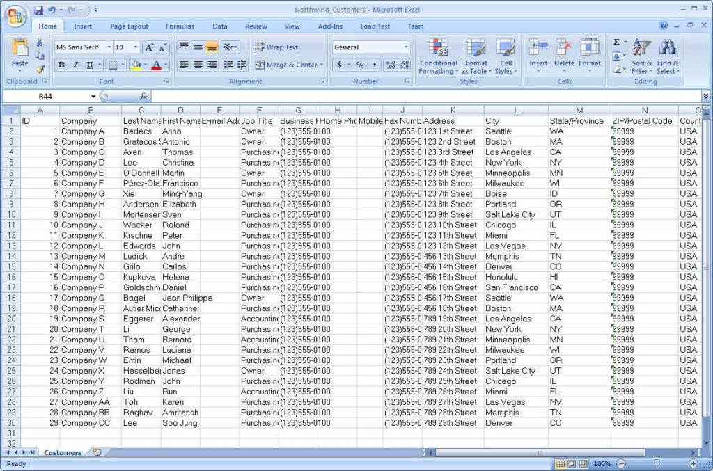 Ms Excel Sheet For Practice