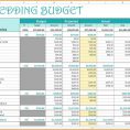 Sample Wedding Budget Spreadsheet