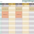 Schedule Spreadsheet Template