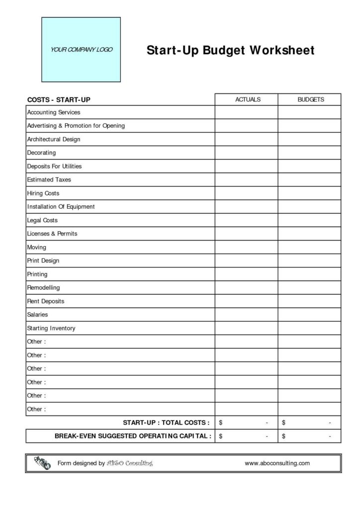 business plan startup template excel