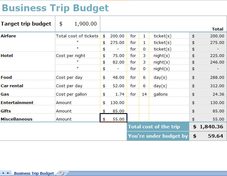 simple budget planning