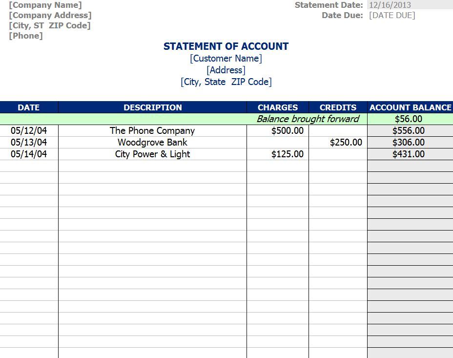 Excel Accounting Template
