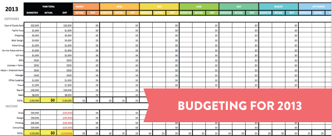 excel template for household budget