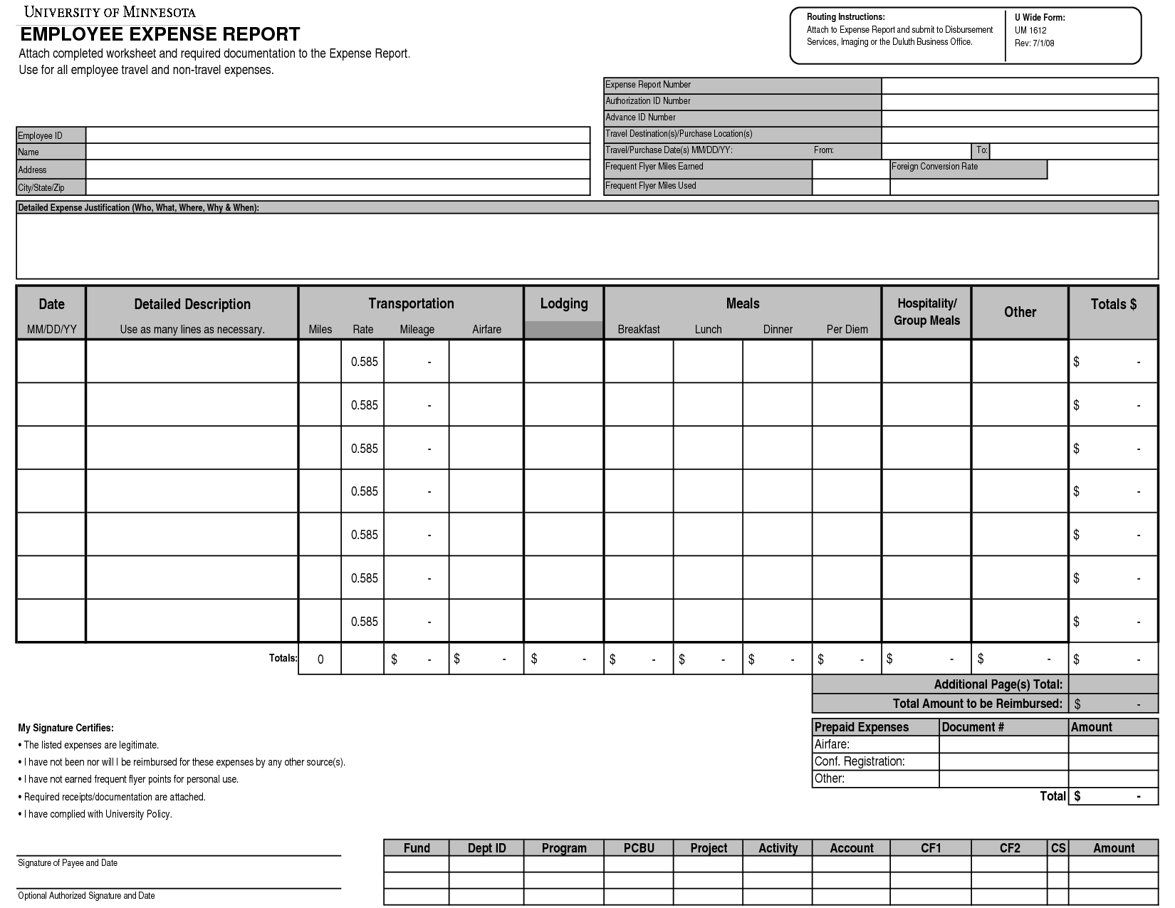 expense report 2018 template