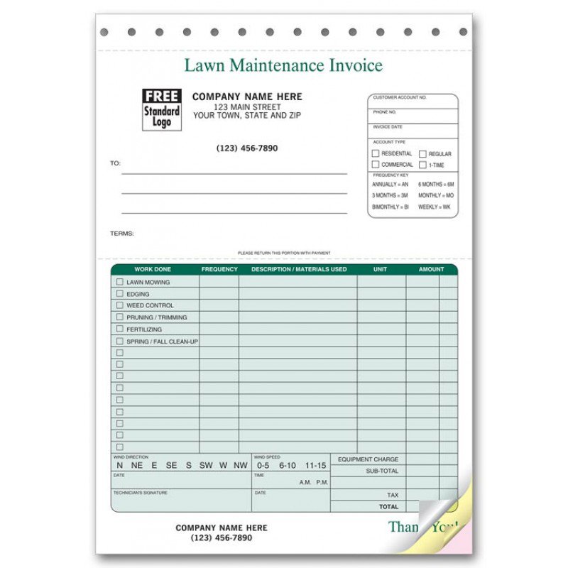 landscaping invoice