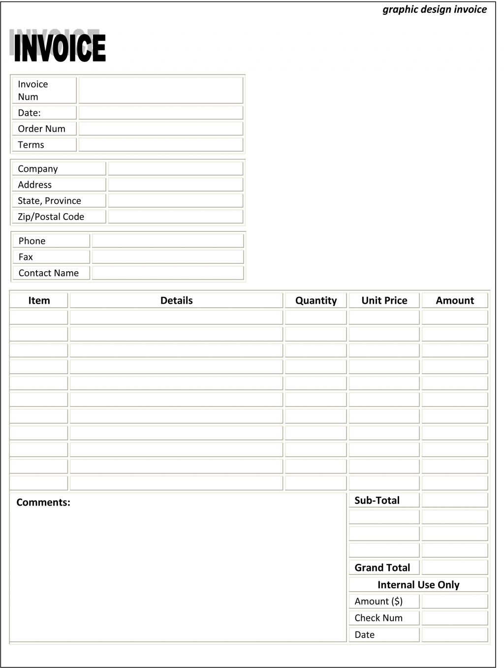 Microsoft Office Invoices Templates Db excel