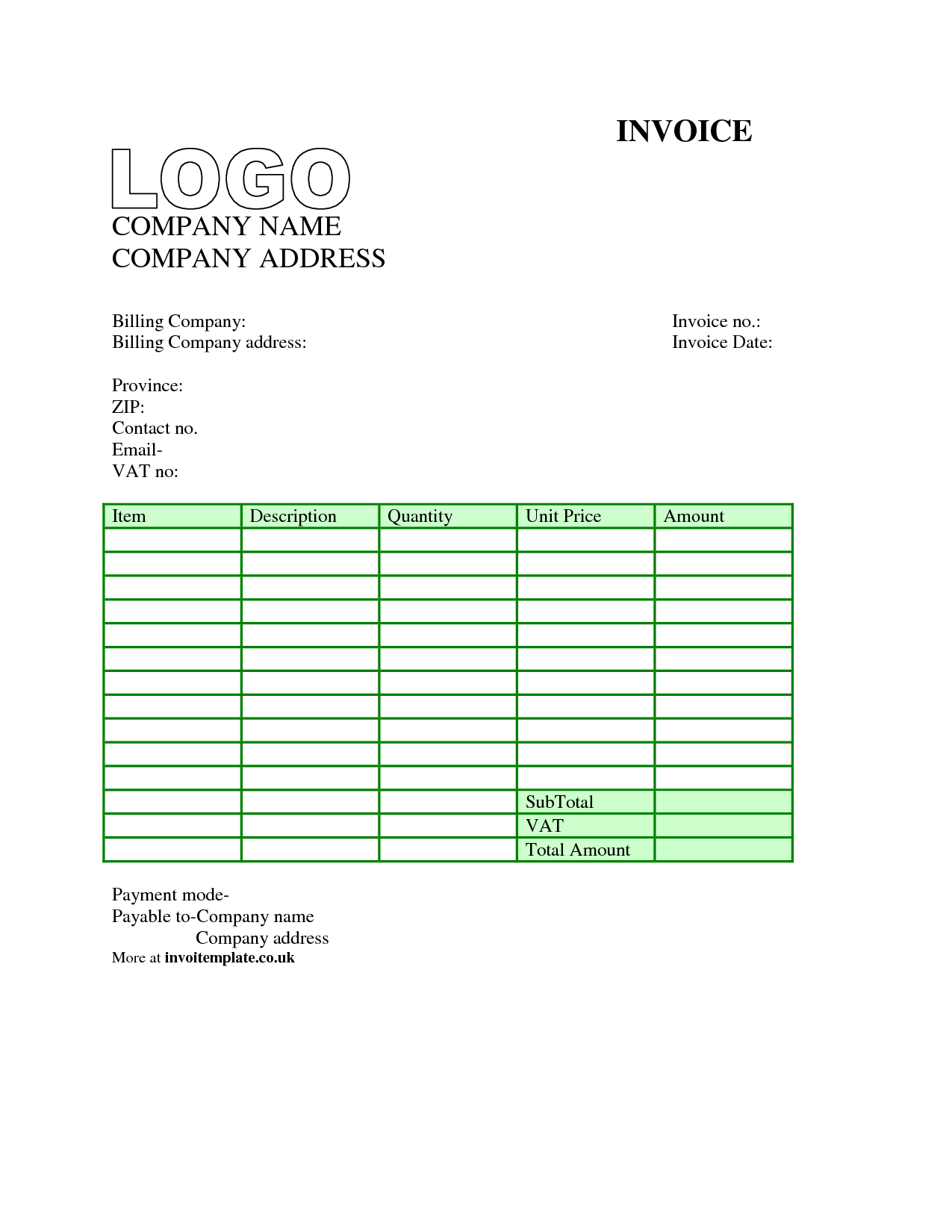 professional invoice templates for quickbooks online