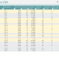 Spreadsheet For Inventory Control