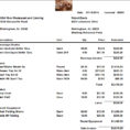 Catering Invoice Template Pdf
