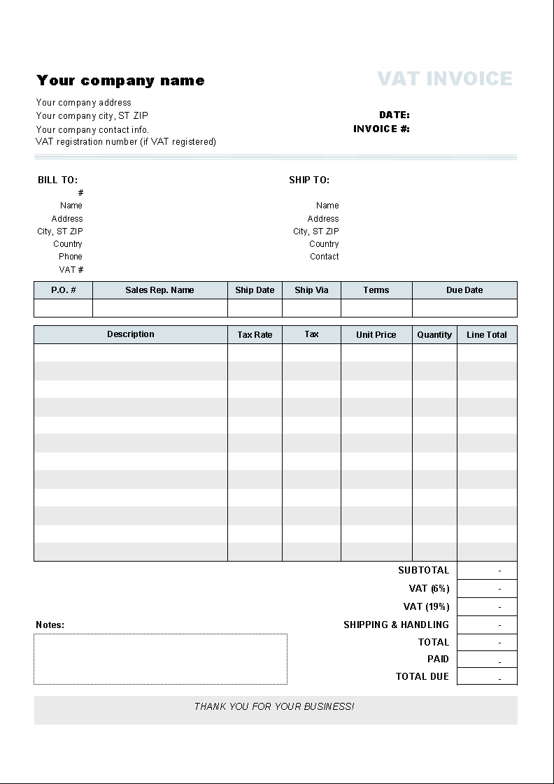 Freight Invoice Sample