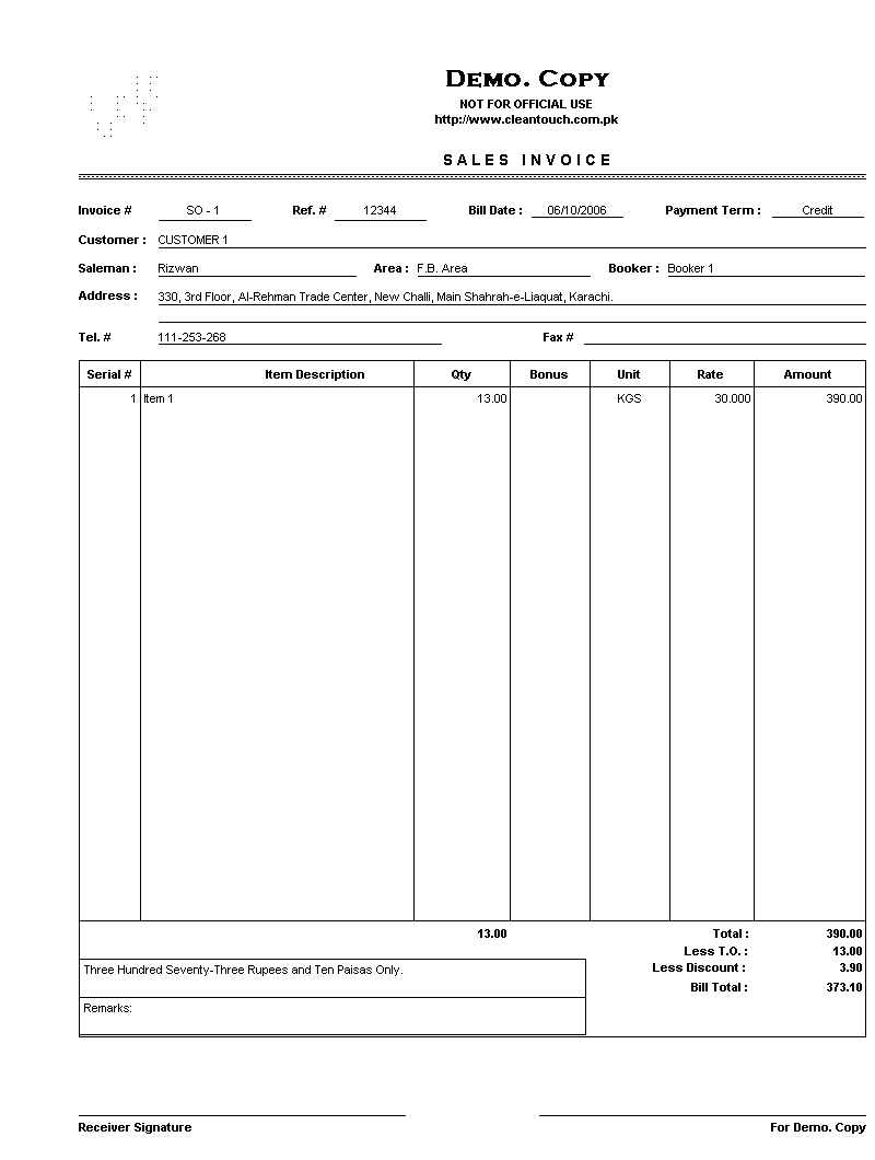 International Shipping Invoice Template