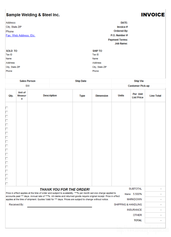 Open Office Invoice Templates Spreadsheet Templates for ...