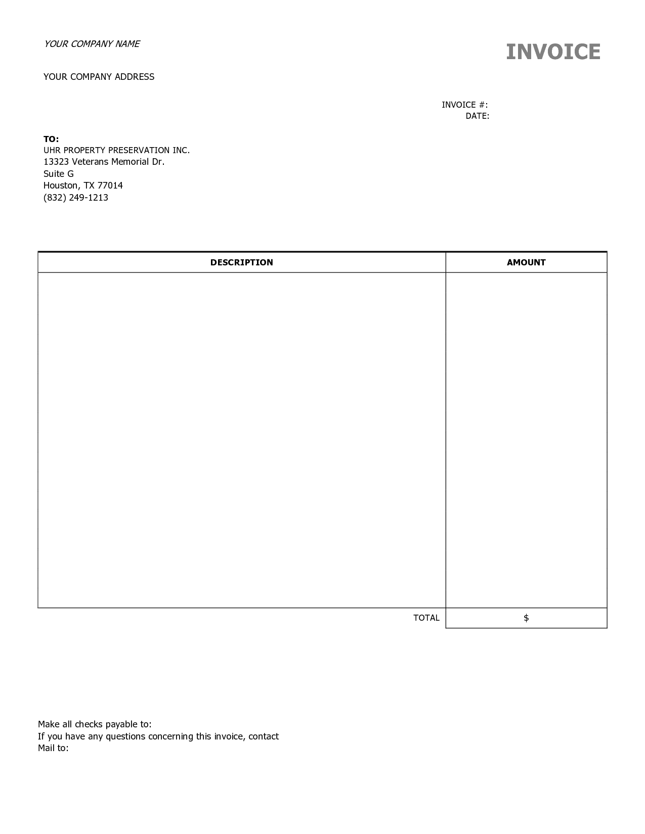 Invoice Template Excel Download Free