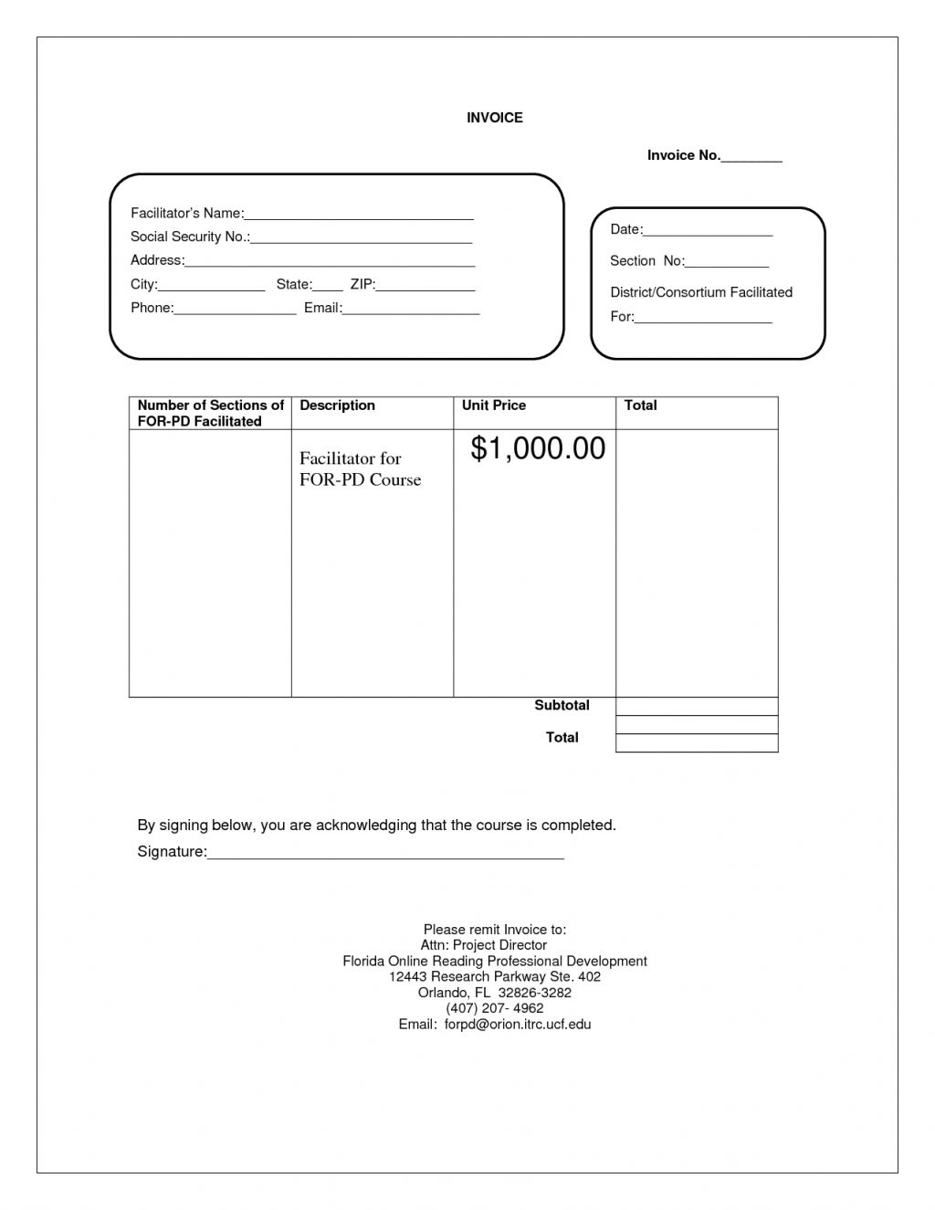 Invoice Template Excel