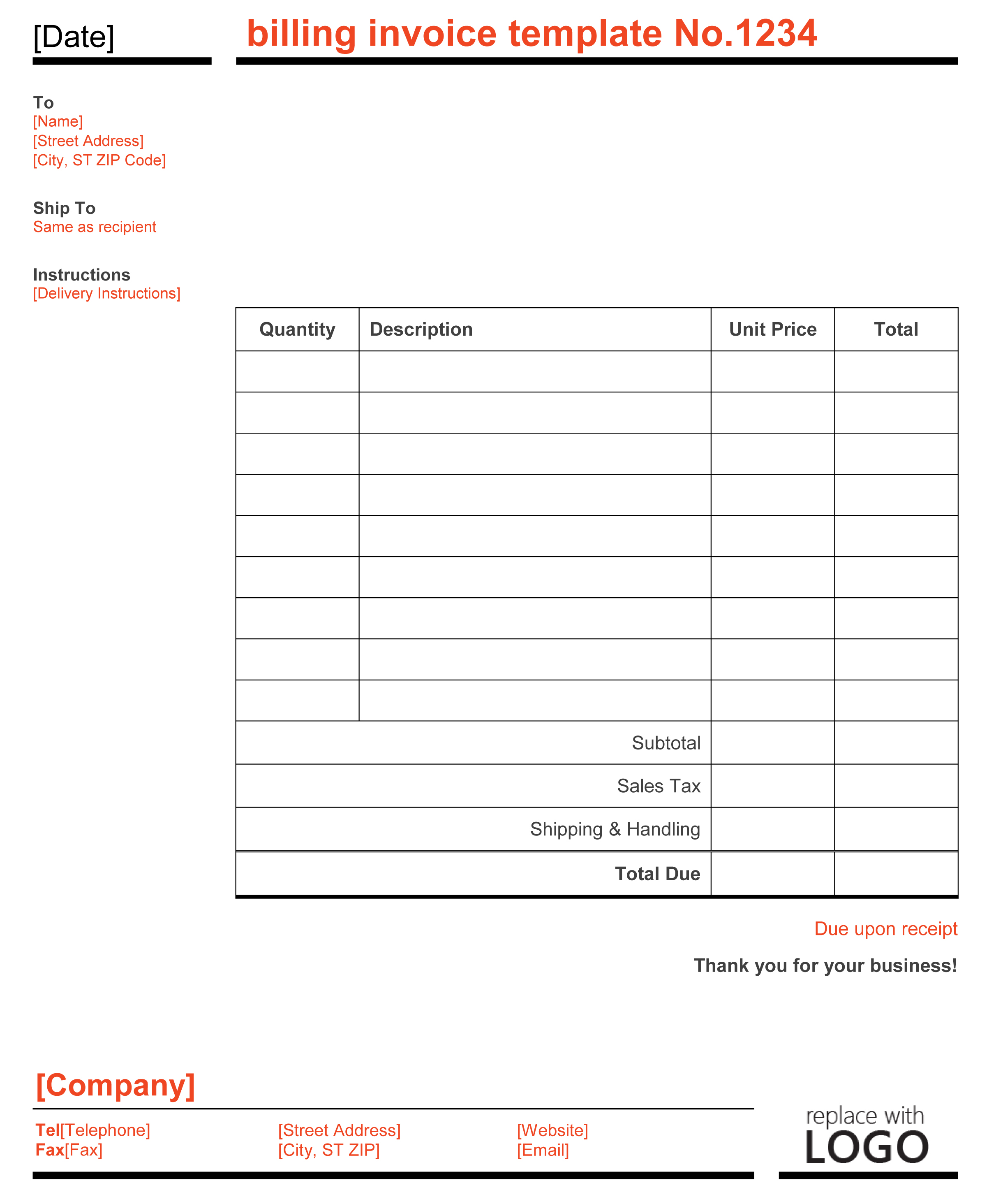 Open Office Invoice Templates Db excel