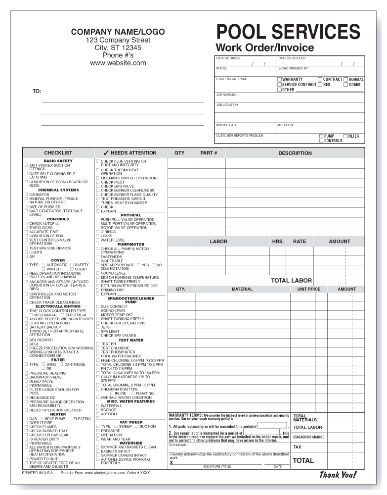 Landscaping Invoice Forms