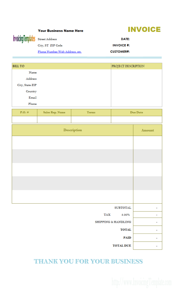 Open Office Invoice Templates Spreadsheet Templates for Busines Free