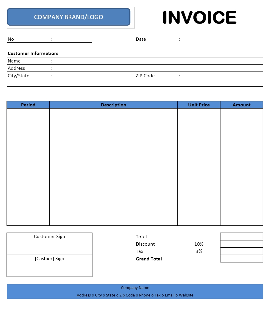 Microsoft Office Invoice Template For Word