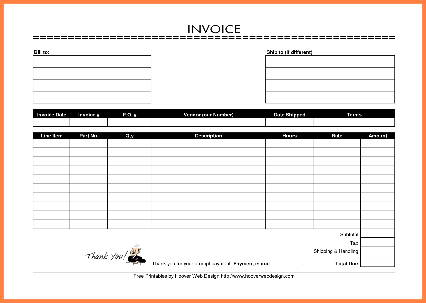 quickbooks invoice templates free