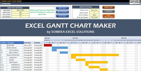 Gantt Chart Template Pdf Example of Spreadshee gantt chart template pdf ...