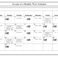 10+ Monthly Work Schedule Template | Memo Formats Throughout Monthly Staff Schedule Template