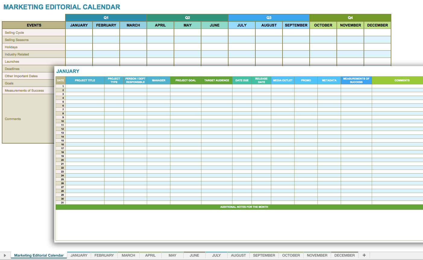 12 Free Social Media Templates - Smartsheet in Marketing Campaign Calendar Template Excel
