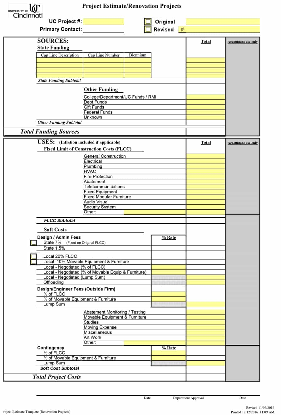 44 Free Estimate Template Forms [Construction, Repair, Cleaning] With Estimating Templates For Construction