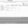 7 Free Wedding Guest List Templates And Managers For Wedding Spreadsheet Templates
