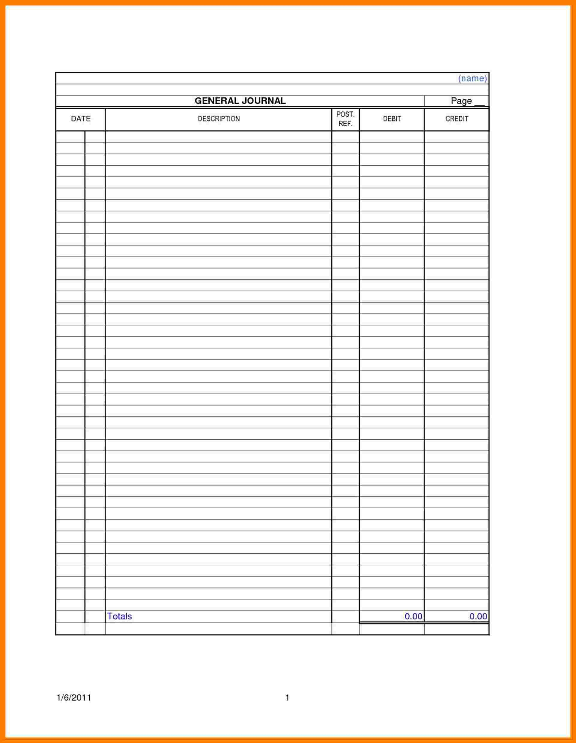 8+ Free Printable Accounting Ledger | Ledger Review within Free General Ledger Template