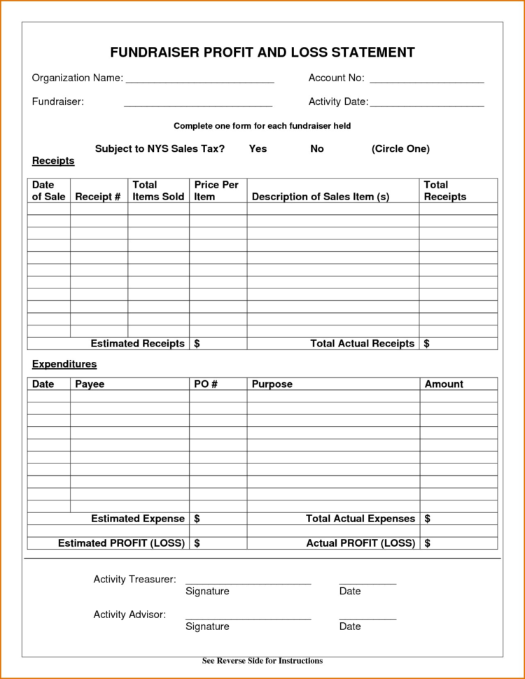 8 Self Employed Profit And Loss Statement Template Intended For Profit And Loss Statement Template For Self Employed