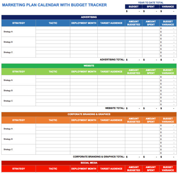 Marketing Campaign Calendar Template Excel — Db