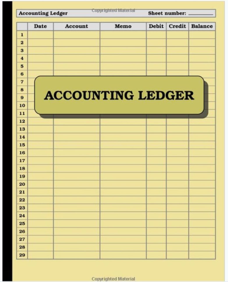 Accounting Ledger Book Bookkeeping Small Business Finance Account Inside Bookkeeping For Ebay Business