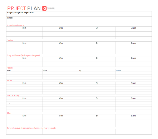 Best Project Plan Template For Excel – 9+ Free Word, Excel, Pdf Format ...