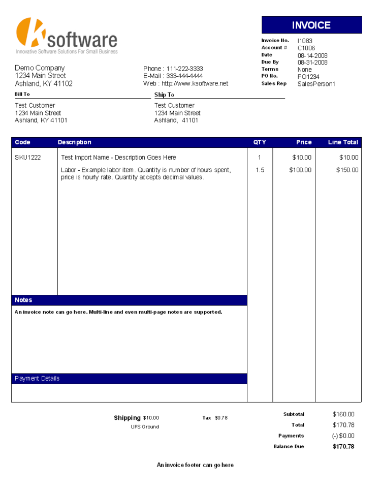 Billing Software & Invoicing Software For Your Business   Example Inside Business Invoice Program
