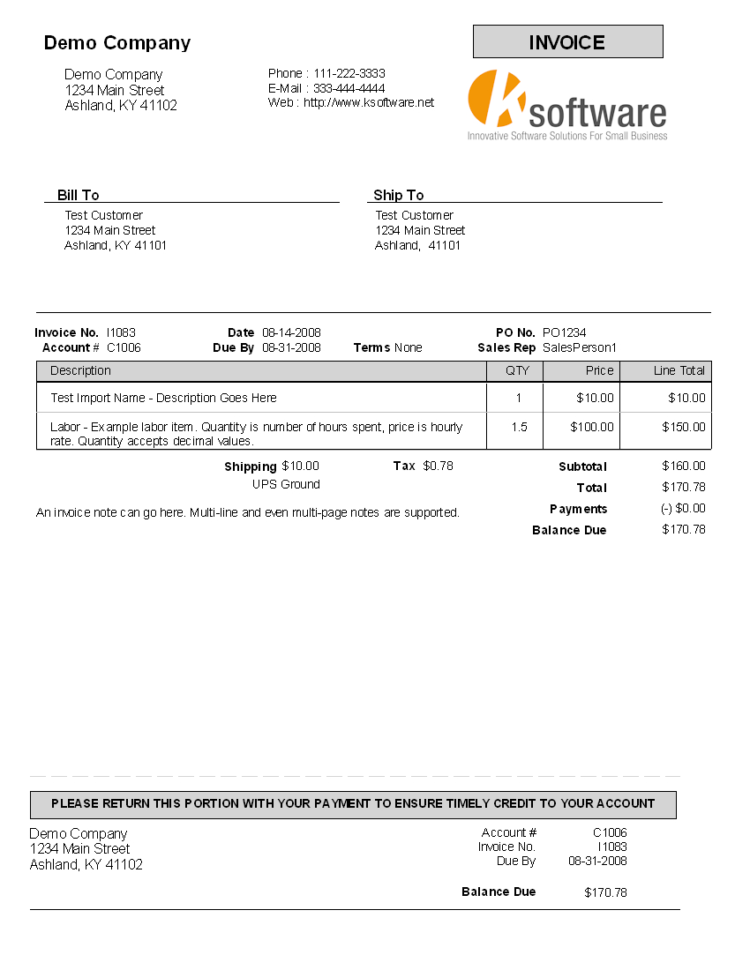 Billing Software & Invoicing Software For Your Business   Example To Business Invoice Program Sample