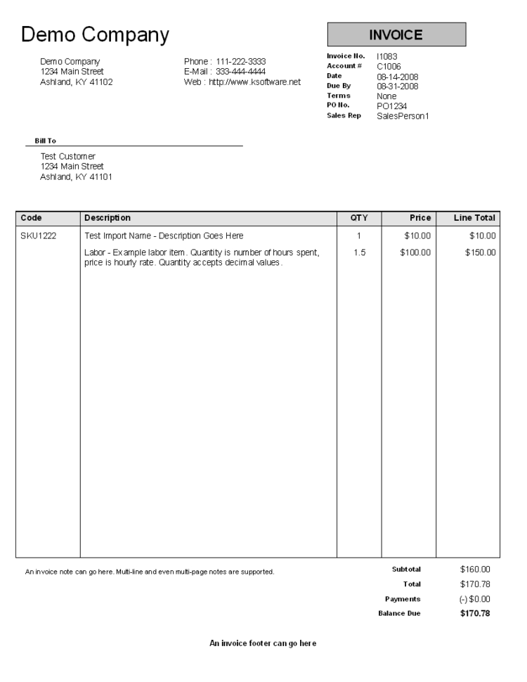 Billing Software & Invoicing Software For Your Business   Example To Business Invoice Program Sample