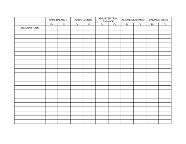 Blank Trial Balance Sheet — db-excel.com