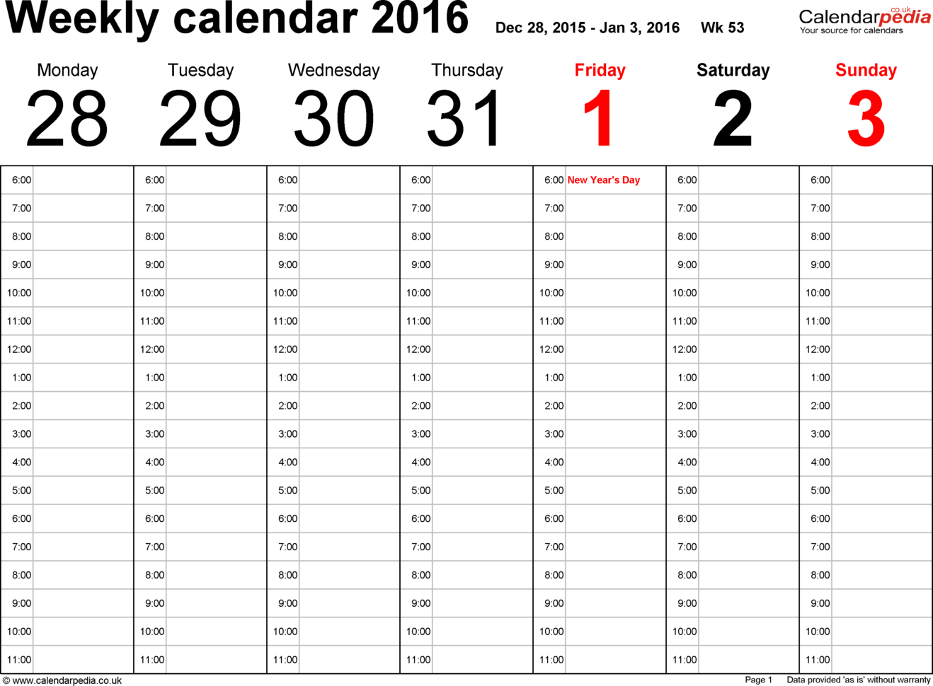 Print Work Schedule Template