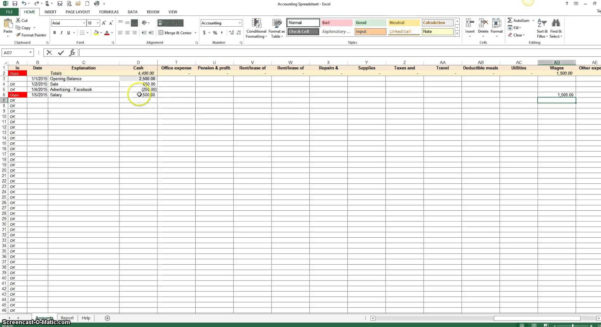 Contractor Bookkeeping Spreadsheet — db-excel.com