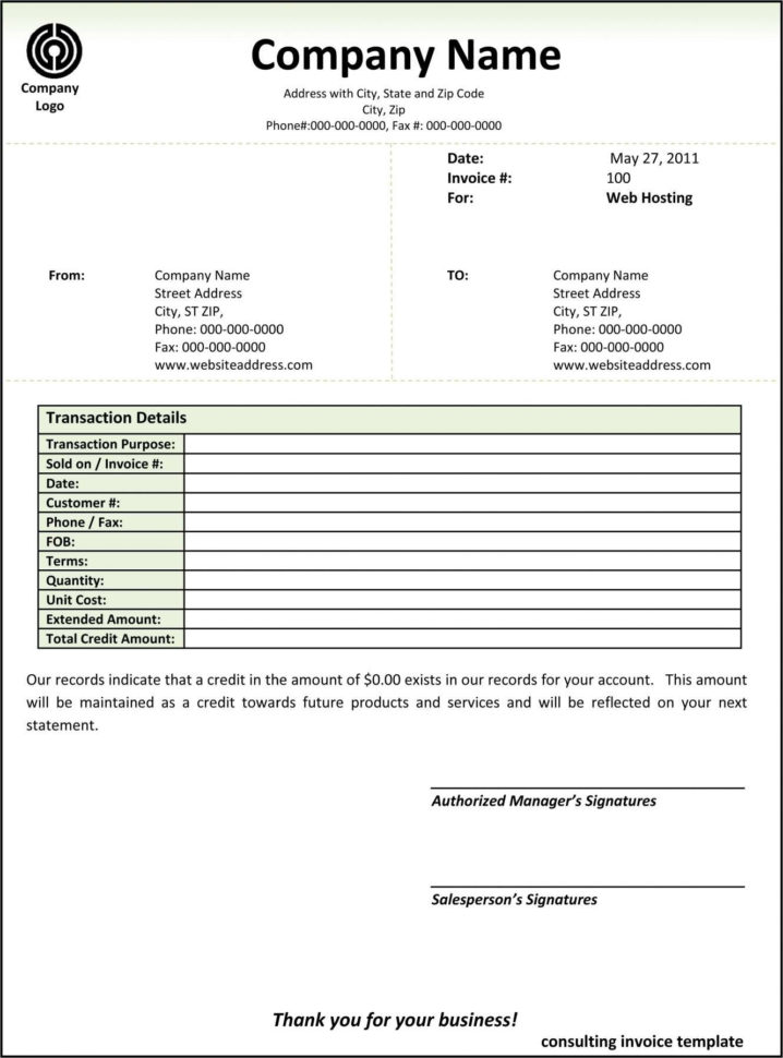 Bookkeeping Invoice Template Free —