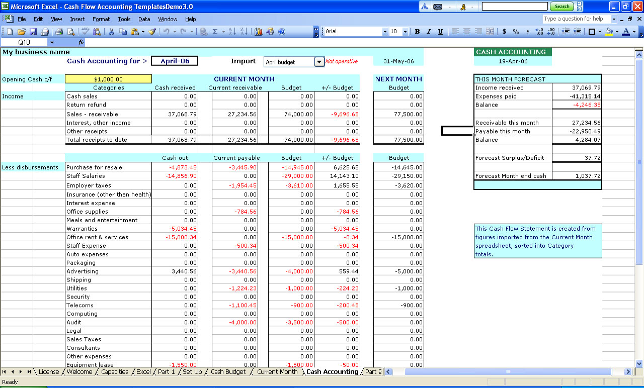 Bookkeeping Spreadsheet Using Microsoft Excel | Homebiz4U2Profit for Bookkeeping In Excel