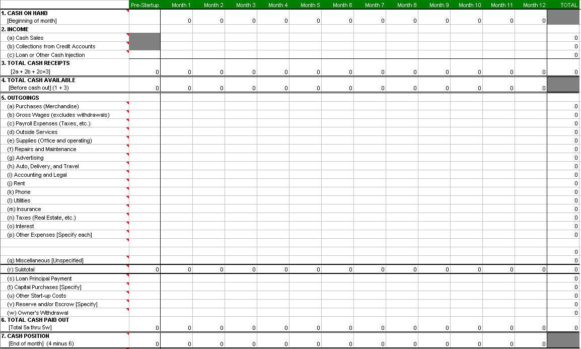 free basic excel template download for business