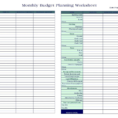 Budget Planner Monthly Spreadsheet Template Personal Worksheet With Monthly Budget Planner Template Excel