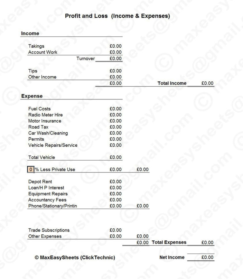 Cab Taxi Driver Log Book Bookkeeping Spreadsheet Record Accounting Inside Taxi Bookkeeping Template