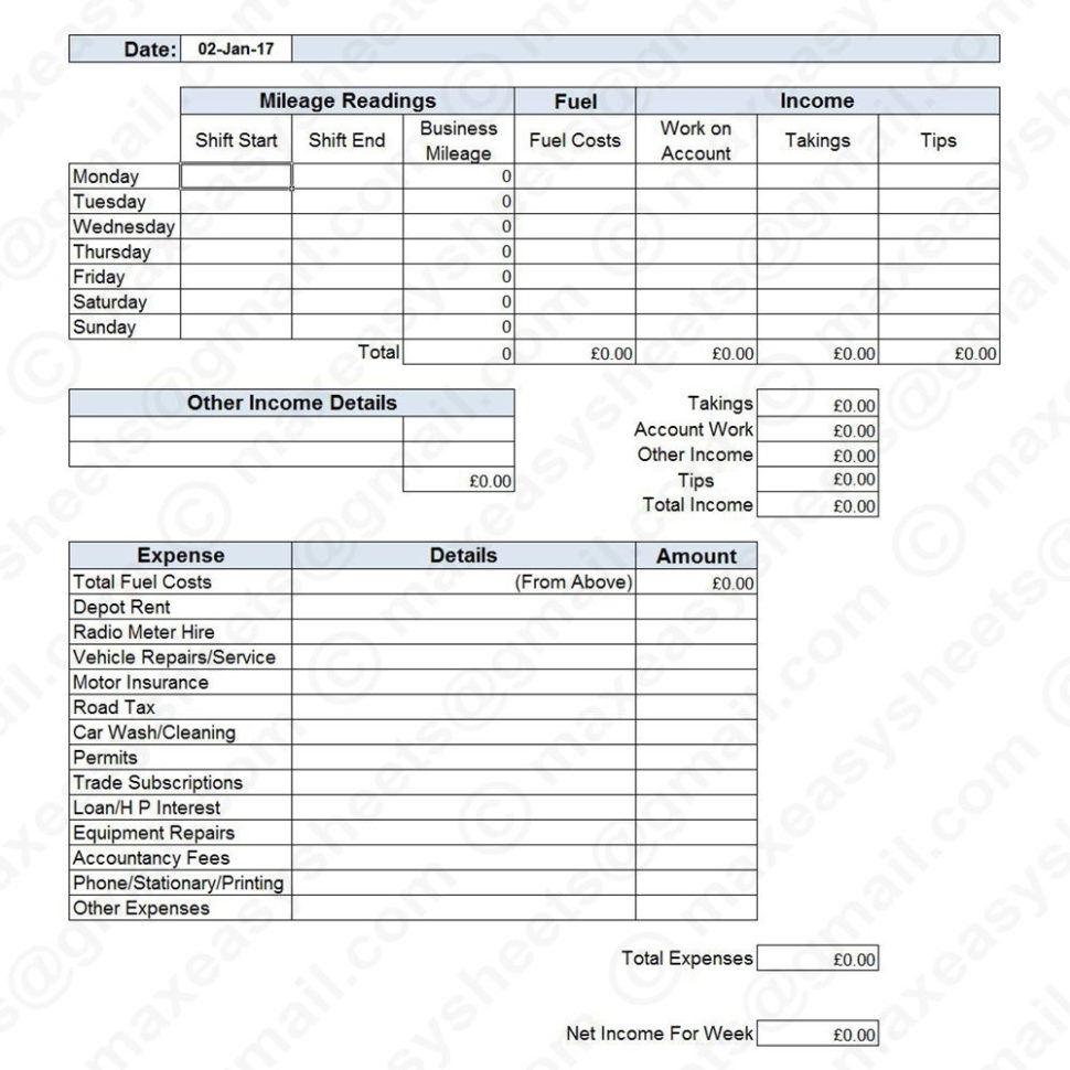 Cab Taxi Driver Log Book Bookkeeping Spreadsheet Record Accounting Inside Taxi Bookkeeping Template Cab Taxi Driver Log Book Bookkeeping Spreadsheet Record Accounting Inside Taxi Bookkeeping Template