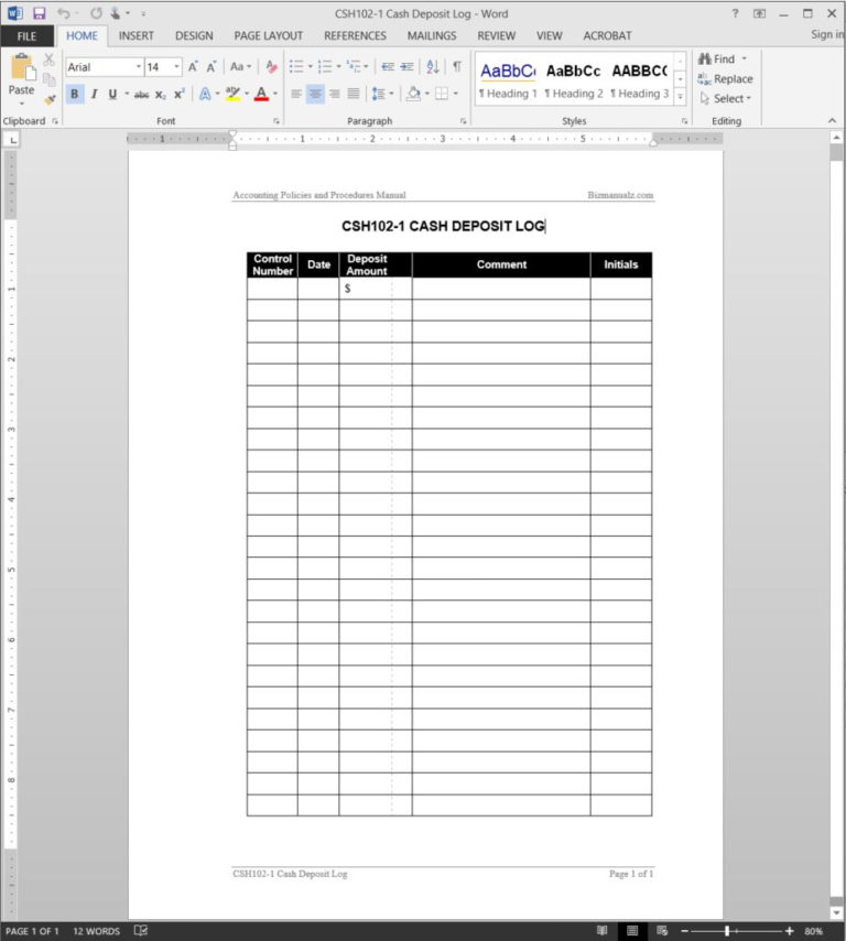 cash-deposit-log-template-for-bookkeeping-records-template-db-excel