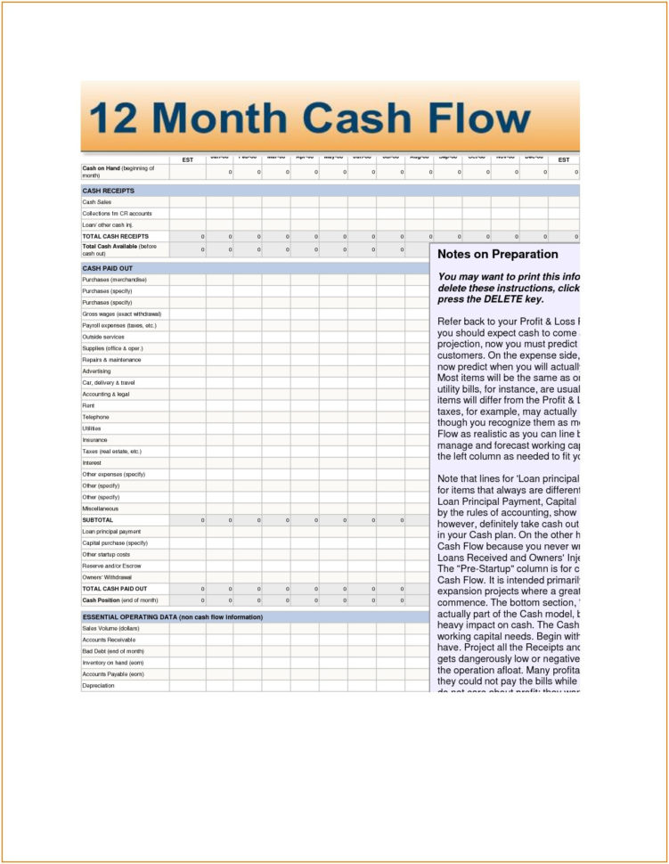 Cash Receipt Template Excel Fresh Excel Cash Flow Template – My And Excel Cash Flow Template