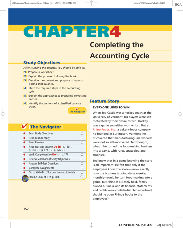 Chapter 4 Completing The Accounting Cycle In Accounting Practice Worksheet