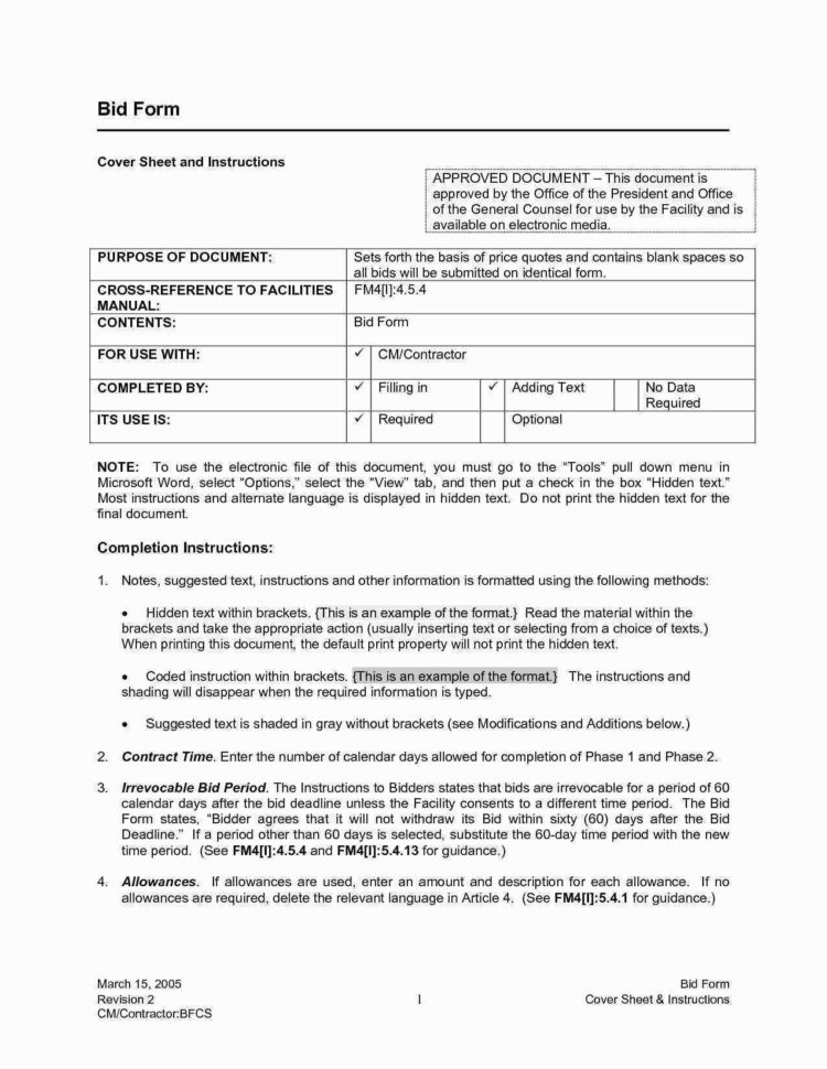 Construction Bid Template Pdf Awesome General Contractor Contract With Construction Estimate Forms Templates